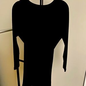 Backless black dress
